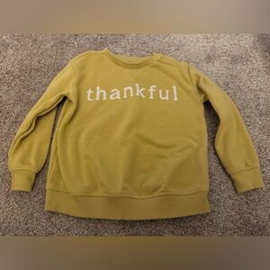 Little Co Thankful Thanksgiving Pullover Sweatshirt